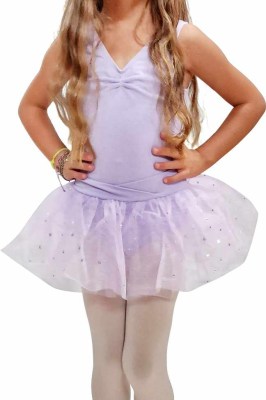 Girls’ Tank Leotard with 3 Layer Tutu & Silver Details