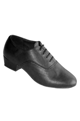 Go Dance Boys’ Latin Black Leatheroid Shoes 230401B