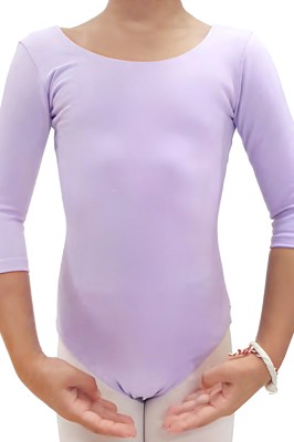 Go Dance Girls' Leotard with 3/4 Sleeves, 1pc